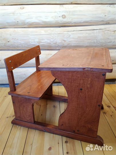 Детская парта ручная работа по принципу парт СССР