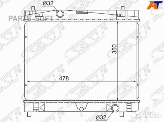 Радиатор охлаждения Тойота Ярис 05- MT/CVT