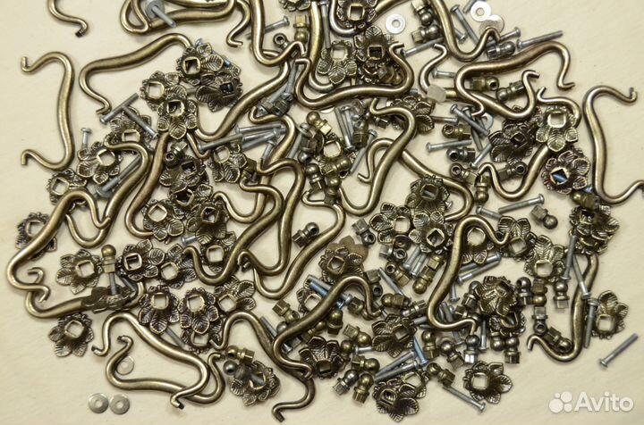 Ручка-скоба мебельная откидная, набор