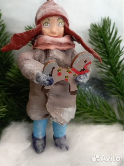 Елочные игрушки ватные