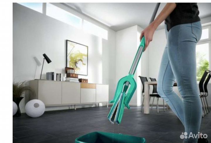 Швабра с отжимом leifheit picobello s micro duo