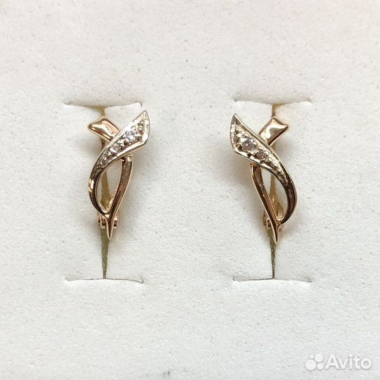 Золотые серьги 585 пробы
