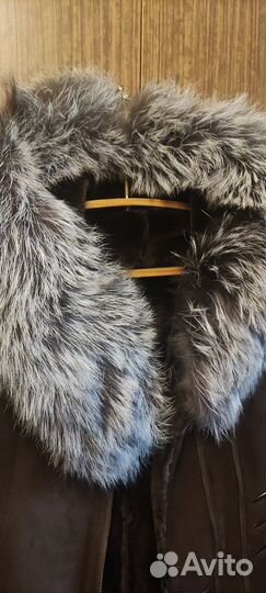 Дубленка женская искуственная, натуральный мех