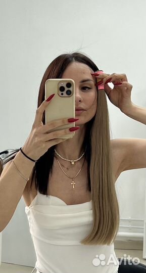 Волосы для наращивания 55 см русые