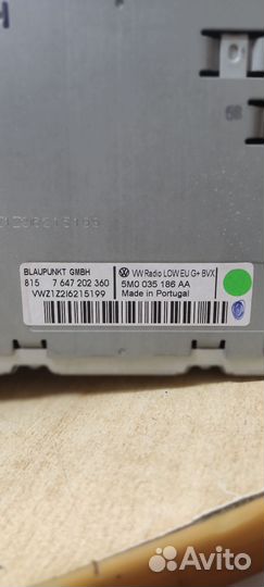 Авто магнитола штатная Фольксваген Тигуан 2009