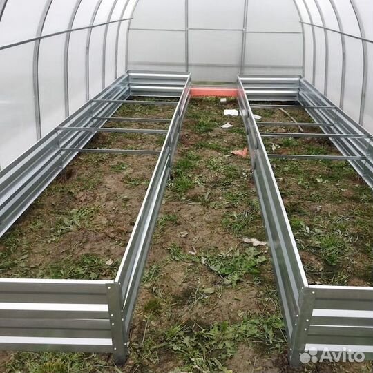 Теплица Капля оцинкованная каркас 25х25мм, 3х4м