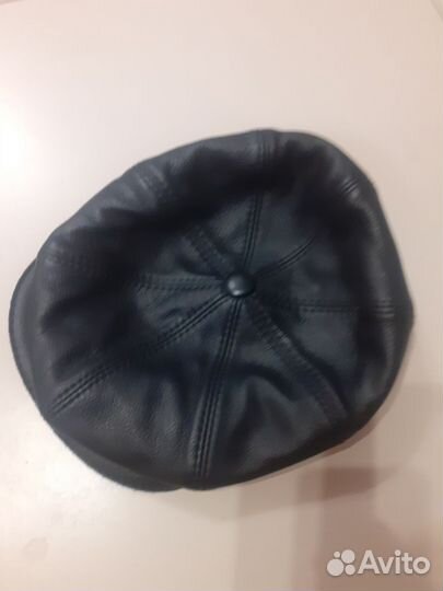 Мужская кожаная кепка