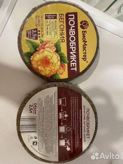 Почвобрикет Бегония