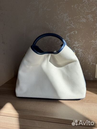 Сумка Elleme Raisin white/navy raffia