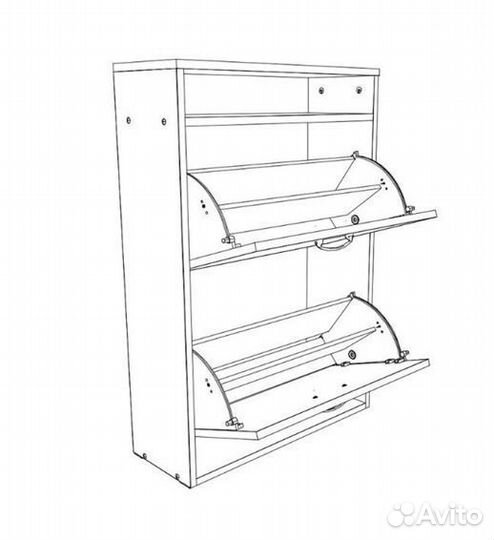 Обувница О-2 на 2 ящика Венге