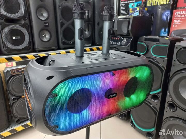 Большая мощная колонка со штативом ZQS6215