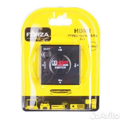Hdmi переключатель forza 3в1, 1080p, switch