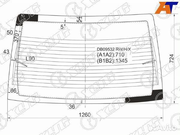 Стекло заднее ford focus