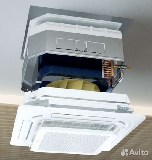 Кассетная сплит-система на площадь 70кв.м. новая