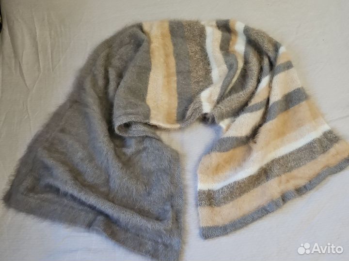 Пуховый палантин из французской ангоры