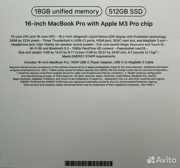 Macbook Pro 16 M3 Pro 18/512 Silver Новый