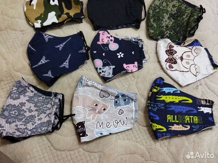 Маски трикотажные и медицинские