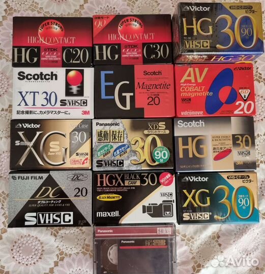 Видеокассеты VHS VHS-C Hi8 новые Япония