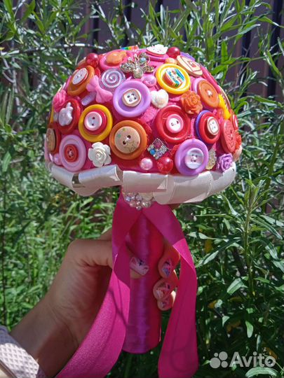 Букет из пуговиц хендмейд подарок