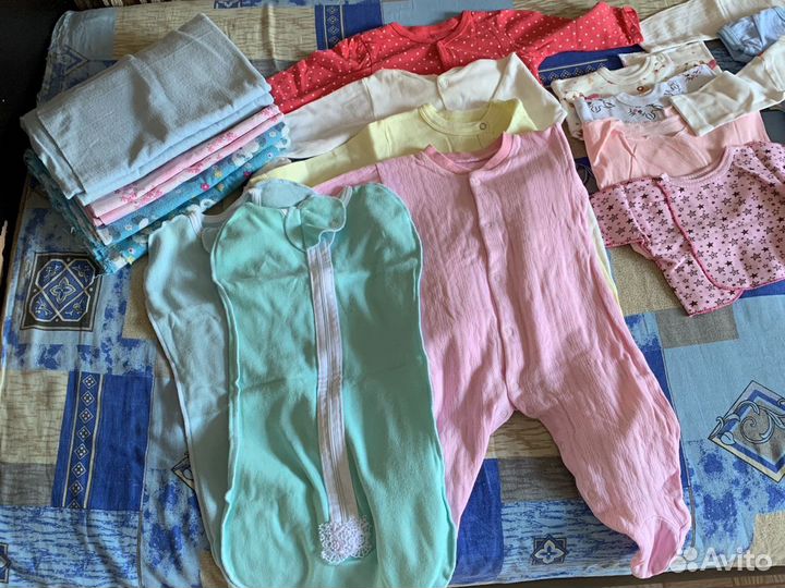 Вещи пакетом на девочку 56-68 размера