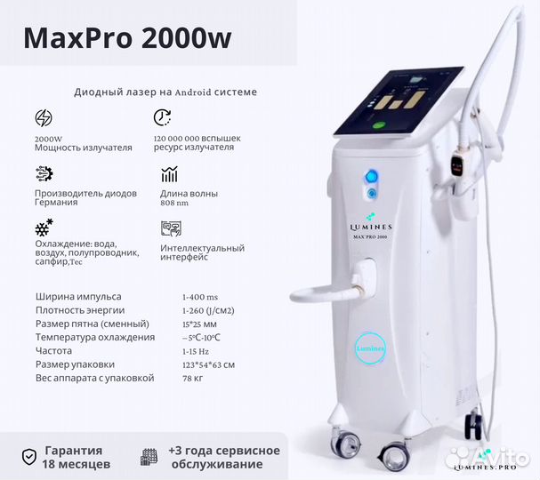 Диодный лазер Лю’минес Max’Pro 2000 Вт