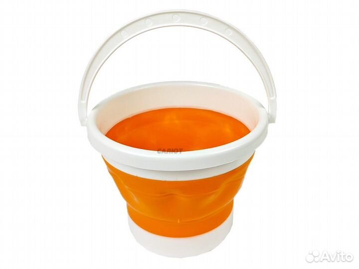 Ведро для прикормки East Shark складное оранж 1,5л