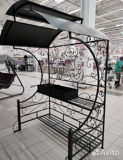 Мангал гриль барбекю с крышей