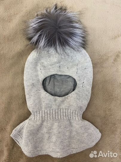 Шапка шлем для девочки зима