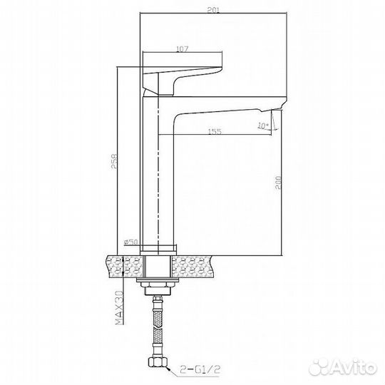 Смеситель для раковины BelBagno Ancona ancona-LMC