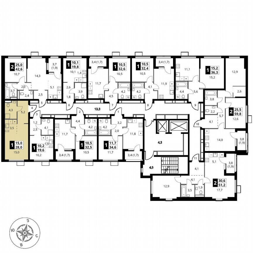 Квартира-студия, 28 м², 13/18 эт.