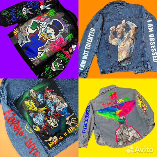 Кастомизация ручная роспись одежды