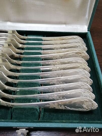 Вилки столовые мельхиор, новые, коробка