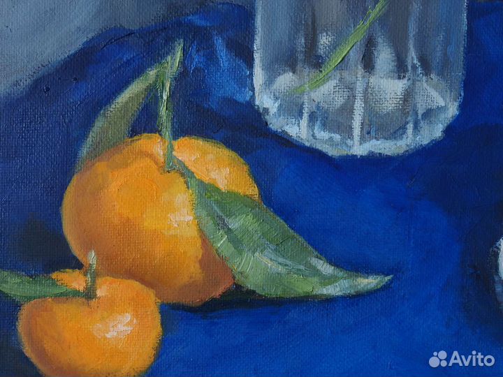 Картина маслом натюрморт, фрукты