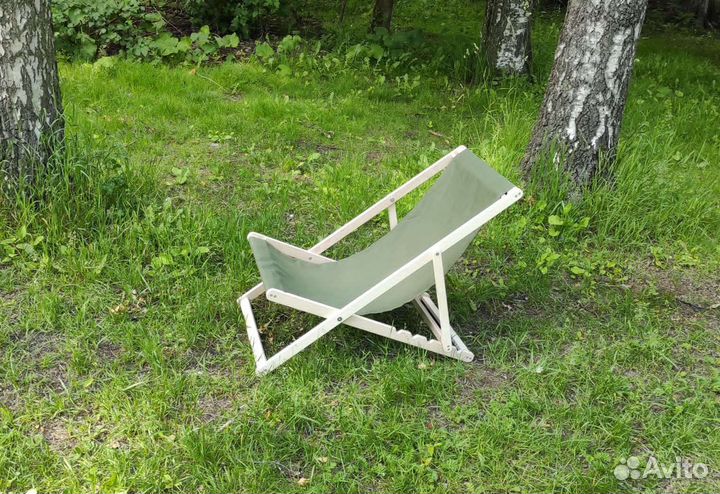 Шезлонг лежак деревянный