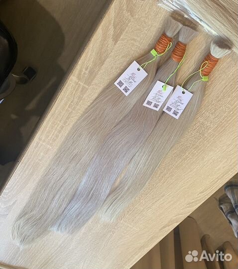 Волосы натуральные блонд