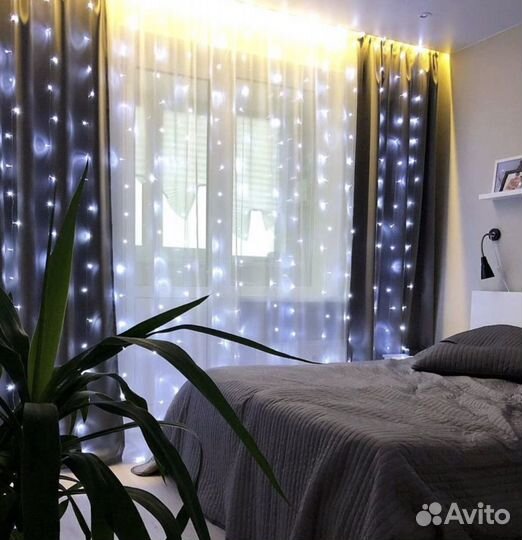 Гирлянда занавес штора