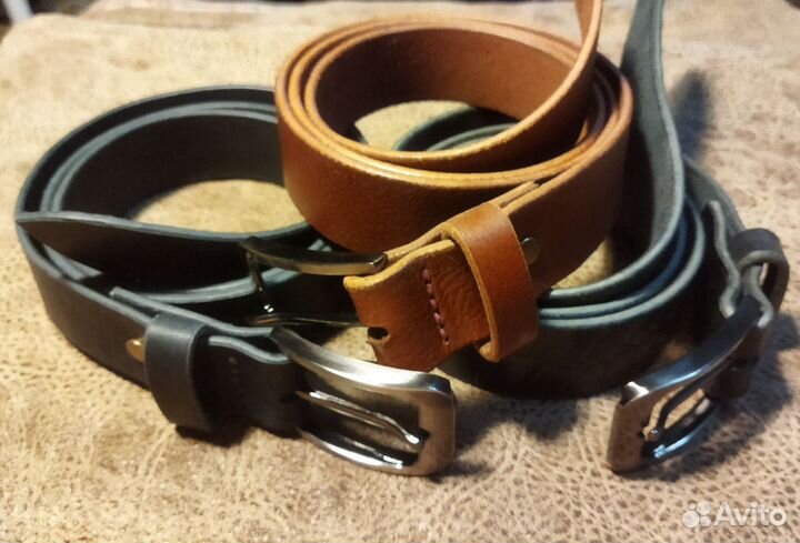 Ремни мужские из натуральной кожи
