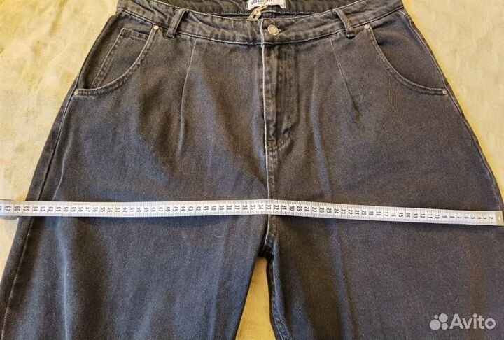 Джинсы черные широкие