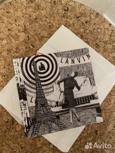 Открытка Lanvin Braun Printed in France Ч/Б