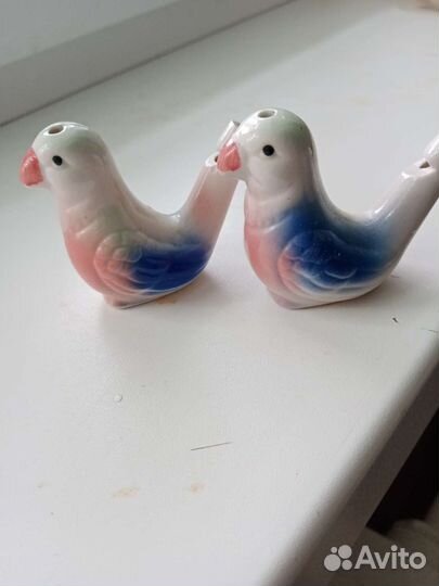 Статуэтки слоники, птички-свистульки