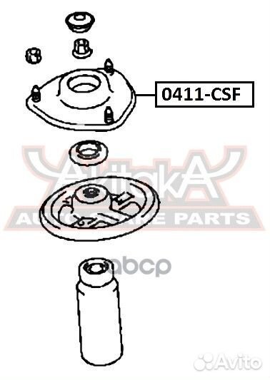 Опора переднего амортизатора 0411-CSF asva