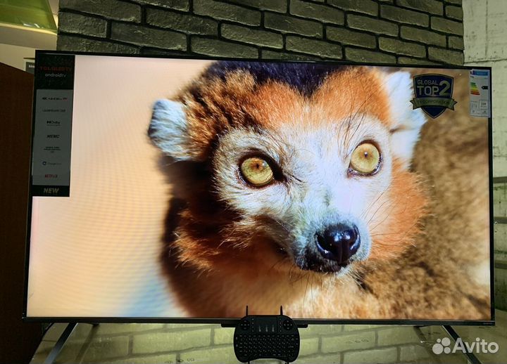 Безрамочный 50 Ultra HD 4K, qled матрица,2 пульта