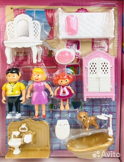 Кукольный домик для кукол с мебелью Новый