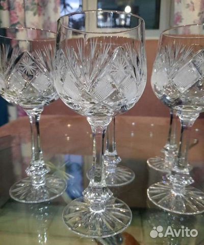 Хрустальные фужеры, 250мл. 6 штук