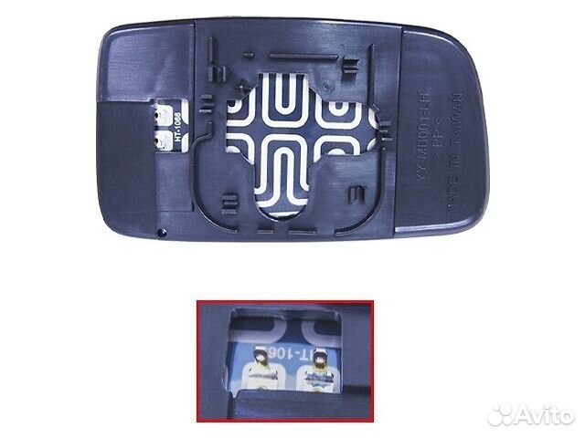 Стекло зеркала левое (с обогревом) Lancer