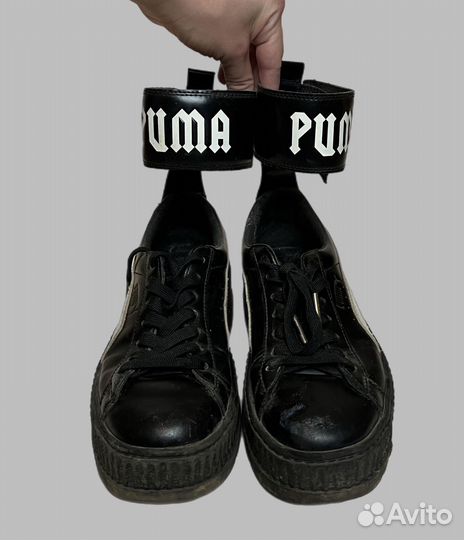 Кеды Puma на платформе черные б/у