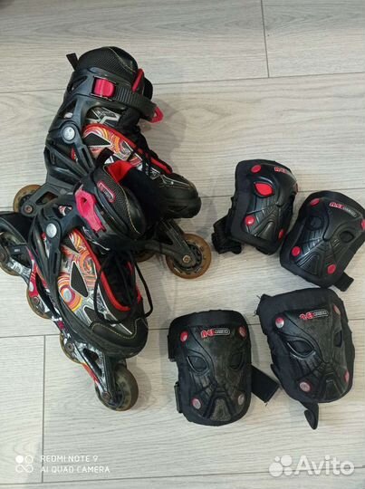 Детские ролики и защита щлем