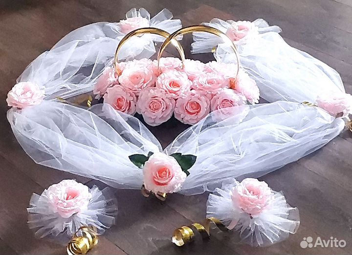 Свадебные украшения на машину