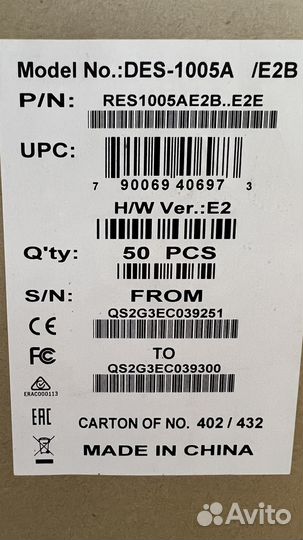 Коммутатор 5-портовый D-link DES-1005A/E2B