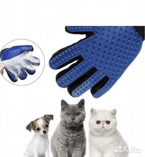 Перчатка для вычесывания шерсти